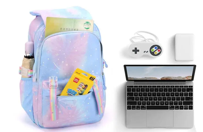 Disney Frozen Mochila Feminina Anna Elsa Kids Backpack School Bags Teenage Girls Laptop Back Pack Women Travel Bagpacks