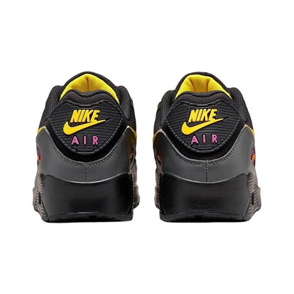 Nike Air Max 90 Vintage Men's Running Shoes Wear Resistant Shock Absorption Breathable Black Yellow Sneakers Retros
