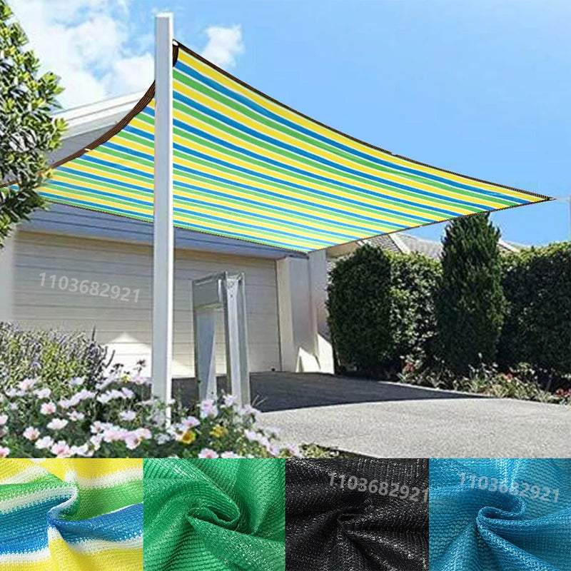 Multiple color outdoor garden sunshade net, terrace sunshade net, camping sunshade net, UV protection, HDPE sunscreen cloth, sun