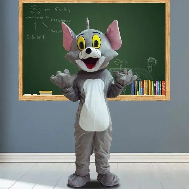 Tom Cat X Jerry Mouse Cartoon Mascot Cosplay Costume Fancy Dress Advertising Carnival Props Customized Halloween Party