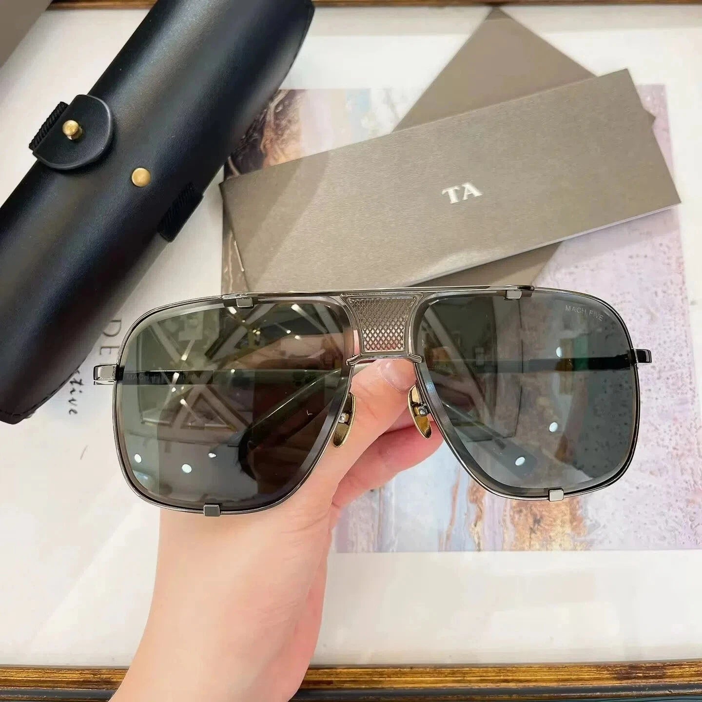 Original Factory For DIYTA DT DRX-2087 MACH FIVE With Brand Box Top Quality LIMITED EDITION Leisure Popular Men Women Sunglasses