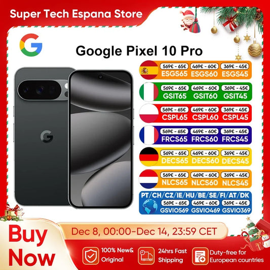 Global Version Google Pixel 10 Pro 5g Smart Phone Google 6.3'' 120Hz Oled 4870 Mah Battery Google Tensor G5 Android 16 Original Mobile Phone
