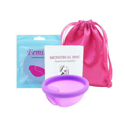 Silicone Menstrual Disc Cup Period Menstrual Collector Menstruation Menstrual Disk Women Health Care Feminine Hygiene Extra-Thin