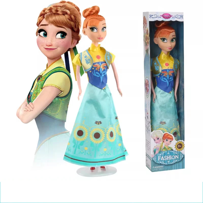 2026 New Arrival Frozen 2 Princess Dolls Set, 30cm Movable Joint Elsa Anna Action Figures, Best Gift for Girls Birthday