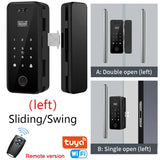 3D Face Recognition Smart Lock Infrared Sensor Tuya APP WIFI Biometric Electronic Fingerprint Unlock Glass Door Lock Office Door
