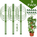 90cm Adjustable Tomato Cage 36 inches Plant Support Cages Cucumber Trellis for Climbing Plants 4 Adjustable Rings and Plant Clip