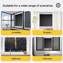 Cordless Retractable Roller Shades Black Home Office Windows Sunshade Thermal blinds without drilling blackout curtain