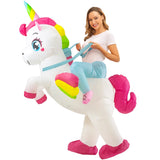 Adult Rooster Inflatable Costume Funny Unicorn Elk Animals Inflatable Suit Halloween Carnival Half Body Blow Up Suit for Cosplay