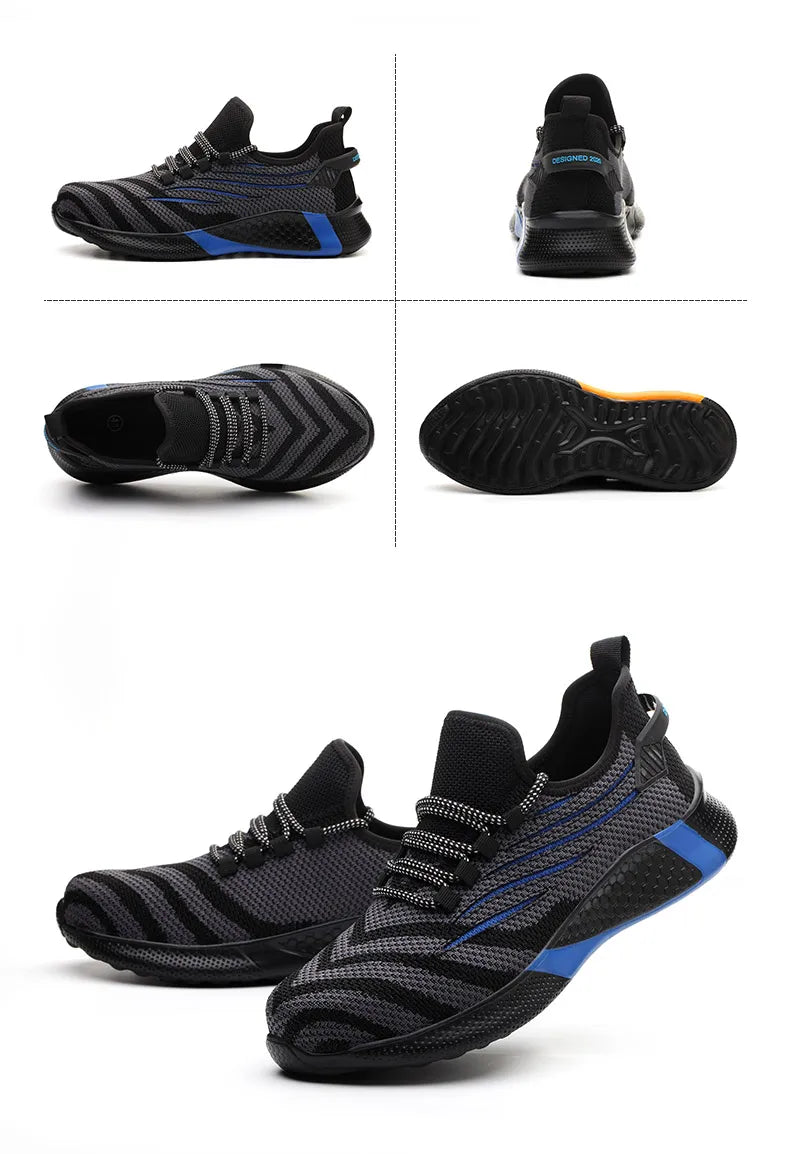 Men Work Safety Shoes Anti-puncture Working Sneakers Male Indestructible Work Shoes Men Boots Lightweight Men Shoes Safety Boots