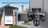 LS VISION 15MP Three Screen WiFi Camera Outdoor Three 360°Rotation PTZ IP Camera Human Auto Tracking Video Surveillance Cam CCTV