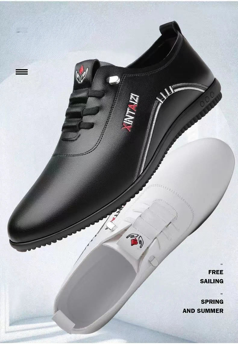 2024 New Casual Shoes for Men Fashion Lightweight Men Walking Shoes Comfortable Slip-on Loafers Outdoor All-Match Men Flat Shoes