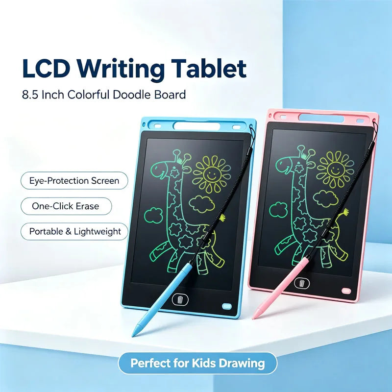 Tablet de Desenho LCD de 8,5 Polegadas – Lousa Eletrônica de Escrita e Desenho – Portátil – Brinquedo Educativo e Presente para Crianças