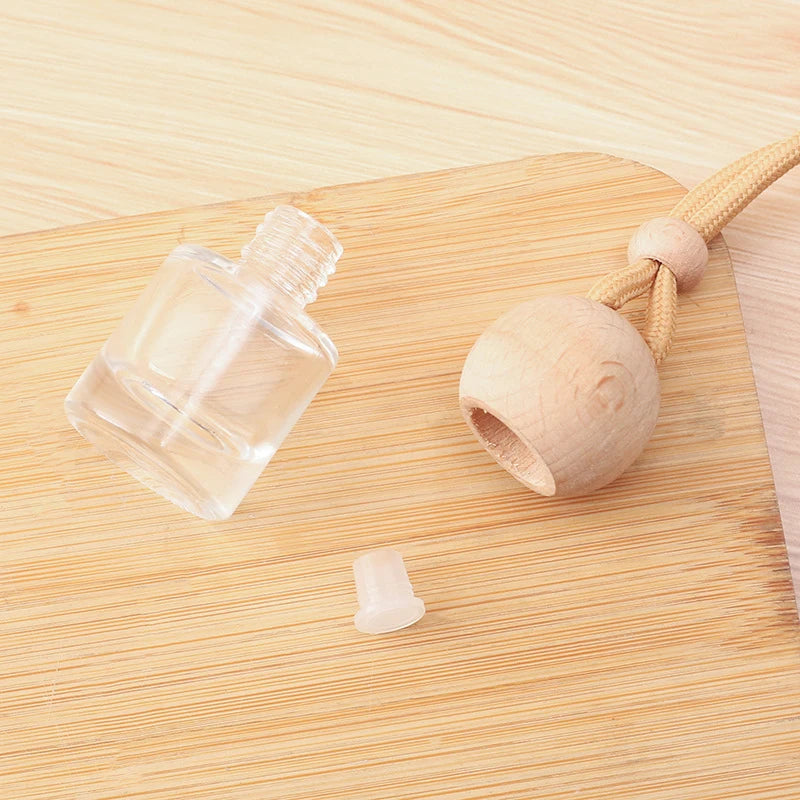1Pc 8ML Conical Flask Empty Bottle Car Pendant Car Essential Oil Diffuser Fragrance Air Freshener Scent Perfume Bottle Ornament