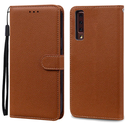 Funda de cuero de lujo con tapa para Samsung Galaxy A7 2018 (SM-A750F)