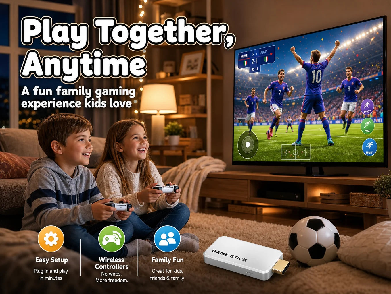 X8 Super 4K HD Game Stick 128GB 50000 Retro Games Dual 2.4G Wireless Controller Portable Plug & Play TV Game Console