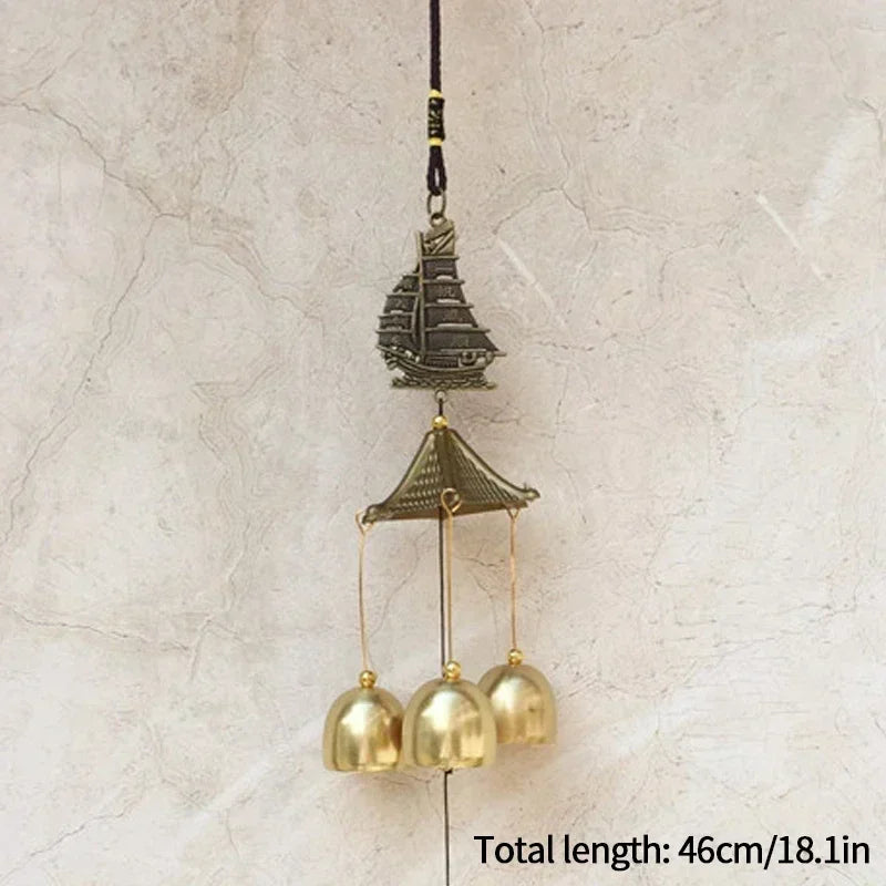 Japanese Wind Chimes Cast Iron Feng Shui Wind Bells Good Luck Hanging Pendant Indoor Outdoor Temple Home Garden Decoration
