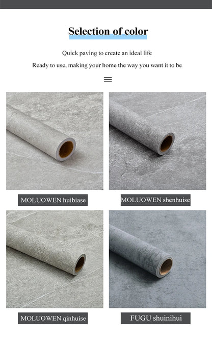 Self-adhesive Thicken PVC Floor Sticker Waterproof Ceramic Tiles Sticker Store Mall Hotel Floor Home Decorative Retro Wallpapers
