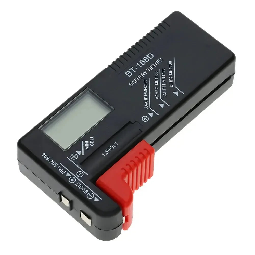 BT-168D Battery Tester Universal Digital LCD Tester AA AAA CD 9V 1.5V Button Cell Voltage Battery Voltage Tester