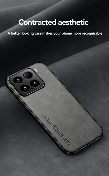 Funda For Xiaomi 15 5G Case Leather Car Magnetic Holder Phone Cover For Xiaomi 15 Pro Xiaomi15 Mi15 15Pro Soft TPU Protect Coque