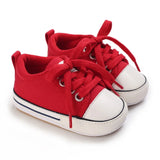 Zapatillas Meckior para bebé, de lona, ​​con suela de goma antideslizante, cómodas y suaves, unisex, de 0 a 18 meses
