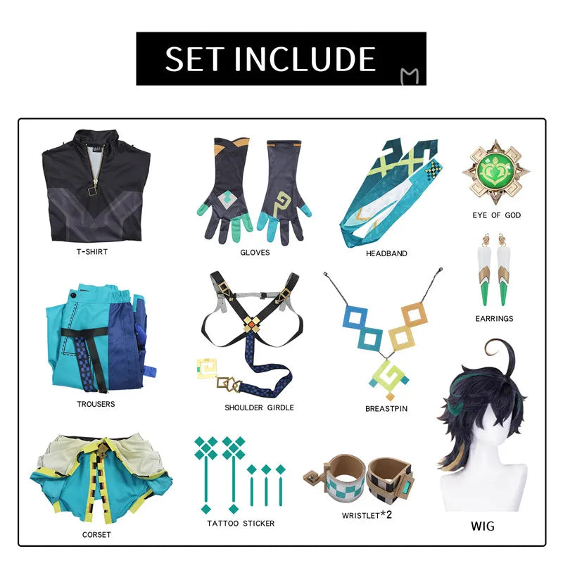 Genshin Impact Kinich Cosplay Costume Adult Carnival Uniform  Anime Halloween Party Costumes Masquerade Women Game