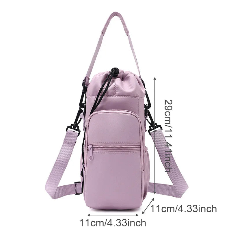 Outdoor Bottle Protective Cover Cell Phone Storage Bag Small Messenger Bag Travel Pocket Bag for Water Bottle Accessories