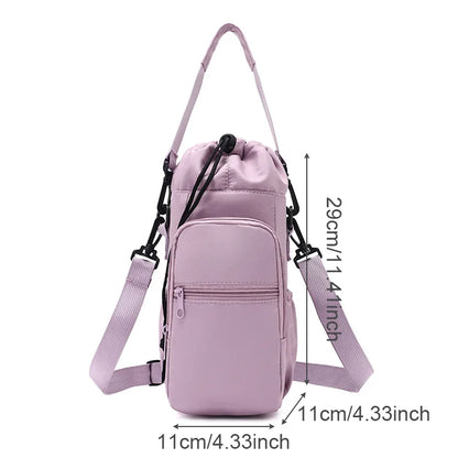 Outdoor Bottle Protective Cover Cell Phone Storage Bag Small Messenger Bag Travel Pocket Bag for Water Cup Bottle Accessories