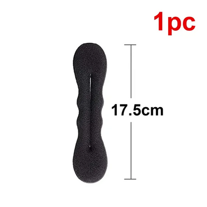Esponja de plástico laço encaracolado fabricante de cabelo scrunchie bandana torção donut bun modelador hairbands ferramentas penteado