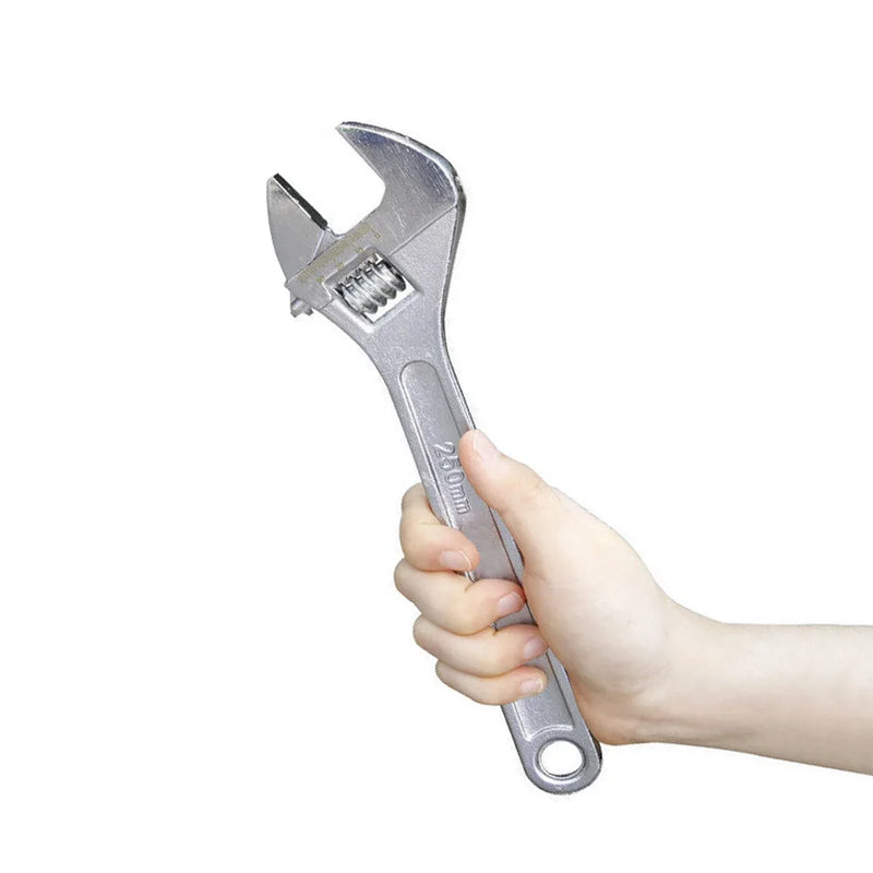 Adjustable Wrench Large Openin Long Handle Universal Spanner Clamp Wrench CR-V Steel Mechanical Workshop Hand Repair Tools
