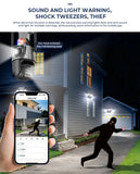 9MP PTZ Wifi Camera Three Lens Dual Screens Outdoor Surveillance CCTV Cameras Ai Human Detect Security IP Camera Auto Tracking