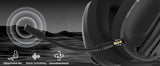 ATTACK SHARK L80 180g Ultra-Light Gaming Headset, Pluggable Microphone, Wired/Bluetooth/2.4G Wireless, 5.1 Channel Stereo Sound
