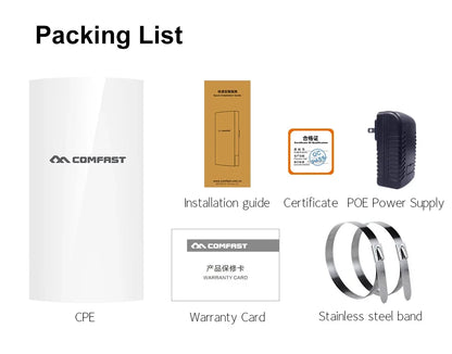 300Mbps Outdoor Bridge 2.4Ghz 15V/48V POE Power WIFI CPE 1-5KM Stable Transmission WiFi Repeater For Long Range IP Camera