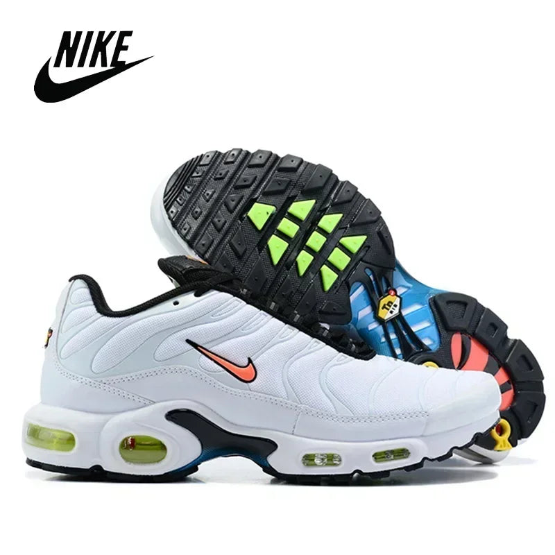 Nike TN Air Max Plus Frequency Pack Yellow Black Men Running Shoes Comfortable Sports Lightweight Sneakers AV7940-700 Original