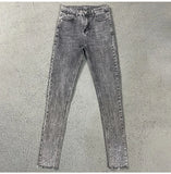 Spring Summer 2024 New Fashion Harem Denim Pants Female Rhinestones Korean Version High Waist Slim Elastic Jeans Pencil Pants