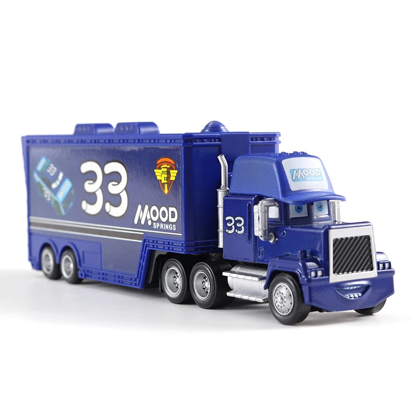 Disney Pixar Cars 2 3 Juguetes Rayo McQueen Camión Jackson Storm Tío Mack 1:55 Camión de fundición Modelo de remolque Niño niños Regalo