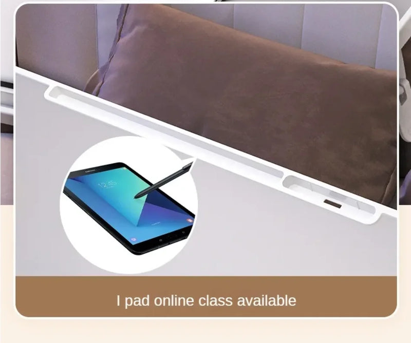 Lift Foldable Laptop Table for Bed Stand Lap Lazy Learning Desk Student Computer Desk for Working Read with Radiator Drawer