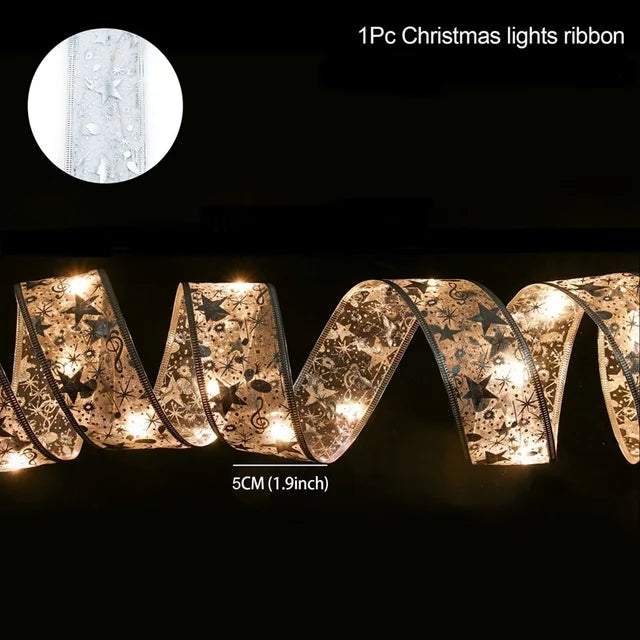 Fita de natal luz de fadas corda feliz natal decorações para casa 2024 cristmas ornamento natal navidad presentes ano novo 2025