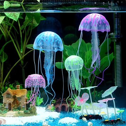 Artificial Swim Glow Jellyfish for Fish Tank - Luminous Aquarium Underwater Decoration