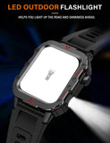 LAXASFIT New Men's Smart Watch LED Flashlight Outdoor Sports Smart Watch Wristwatch Health Monitoring Smart Watch