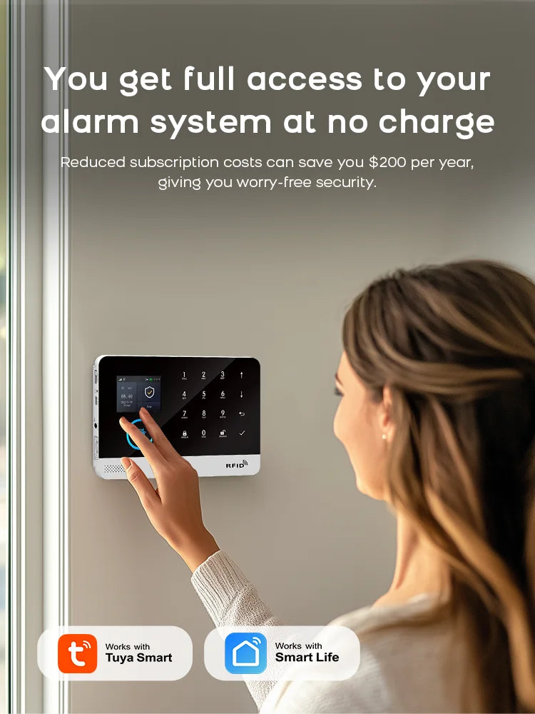 PGST 4G WiFi Alarm System Security Protection Tuya Alexa Smart Life Home Automation Motion Sensor Alarm Security System Kit Set