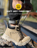 Steel Toe Boots for Men Lightweight Slip Resistant Construction Work Boots Indestructible Men's Safety Shoes Outdoor Boots
