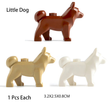 New Animal Chihuahua Parts MOC Building Blocks Farm Ranch City Zoo Family Pet Dog Bricks Toys Compatible With LEGO
