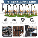 30-5m 1/4" 4/6mm Misting Cooling System 360° Free-bend Adjustable Nozzle Atomizer Sprayer for Outdoor Garden Irrigation Watering