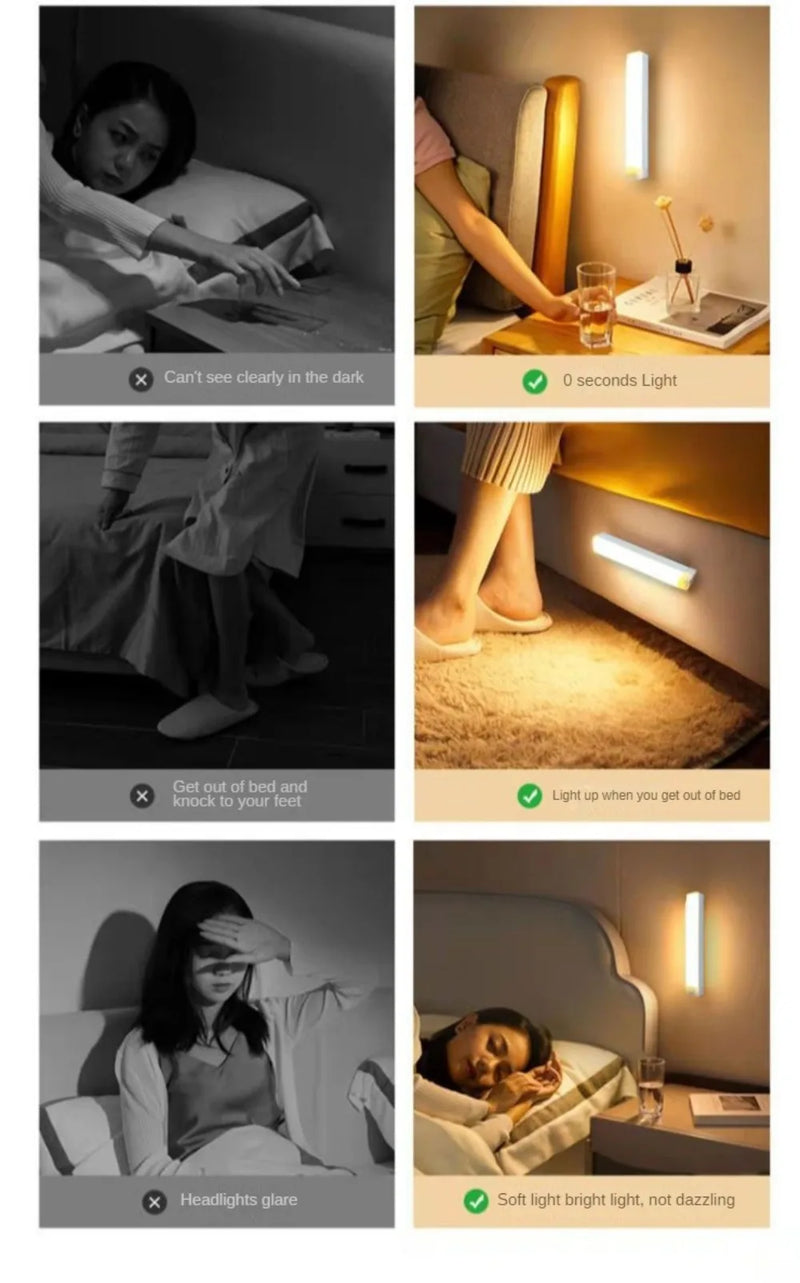 PIR Motion Sensor Portable Rechargeable Led Lamp Portable Indoor Lighting USB Lamps Lights Battery Light