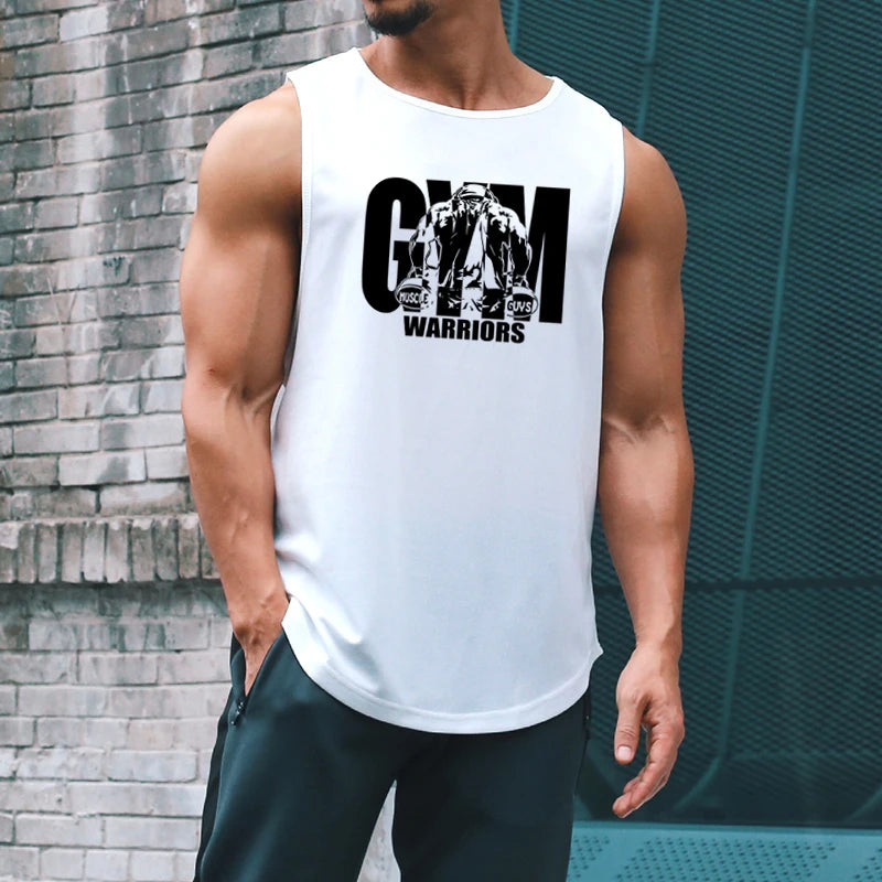 Summer Mesh Quick Dry Gym Fitness Tank Tops Men's Casual Moisture Wicking Bodybuilding Sleeveless Shirt Workout Muscle Vests