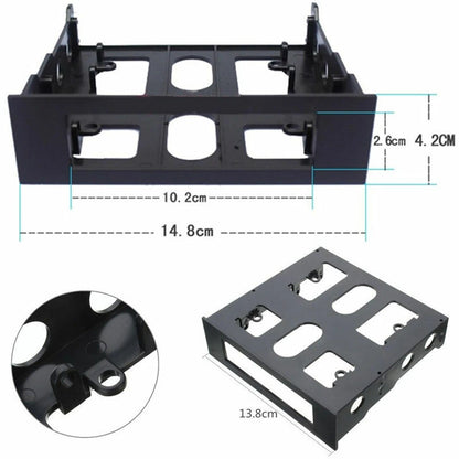 3.5 To 5.25 Floppy To Optical Drive Bay Mounting Bracket Converter For Front Panel Hub Card Reader Fan Speed Controller