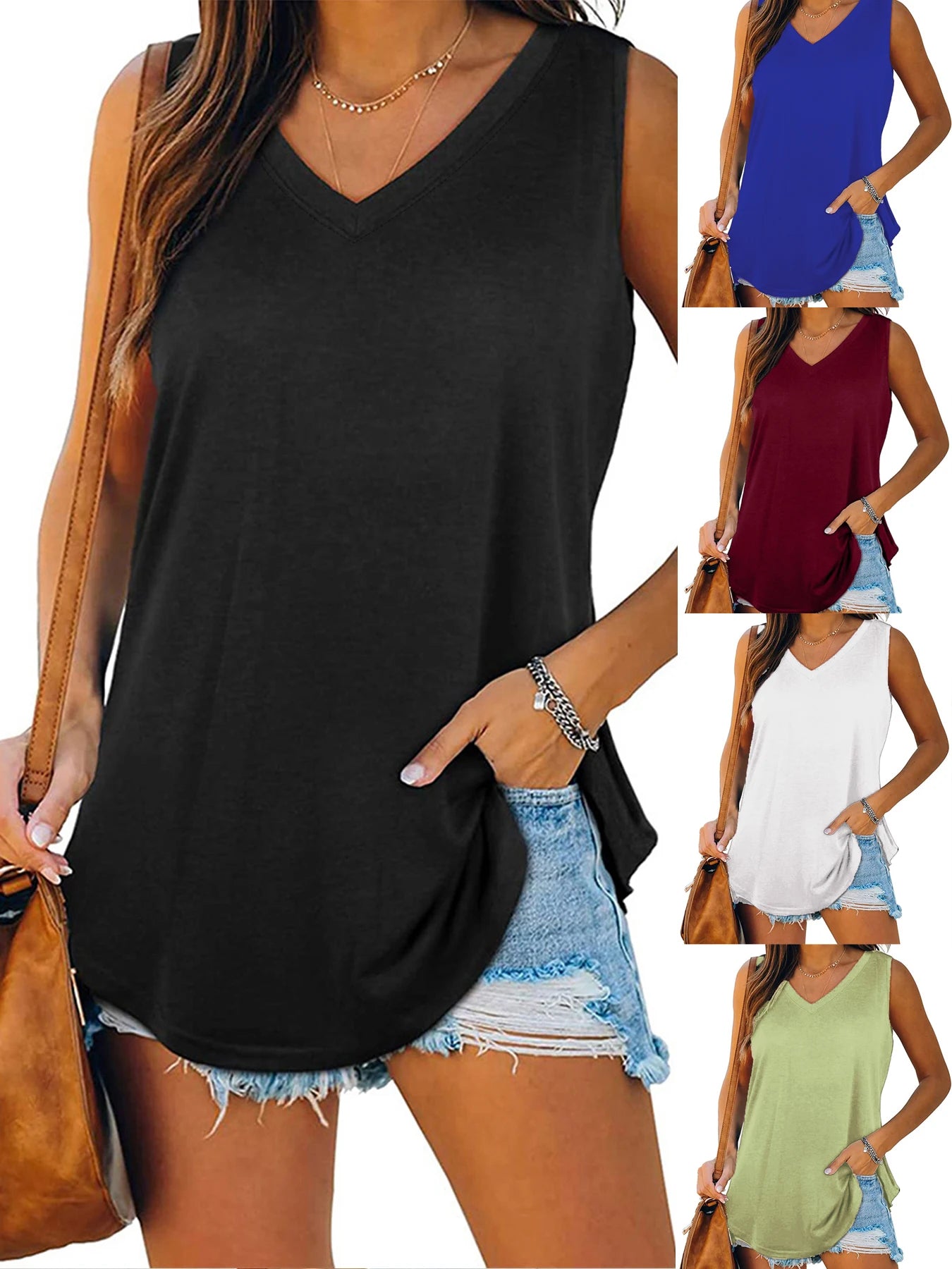 Colete esportivo de verão feminino plus size, top esportivo casual confortável sem mangas, regata