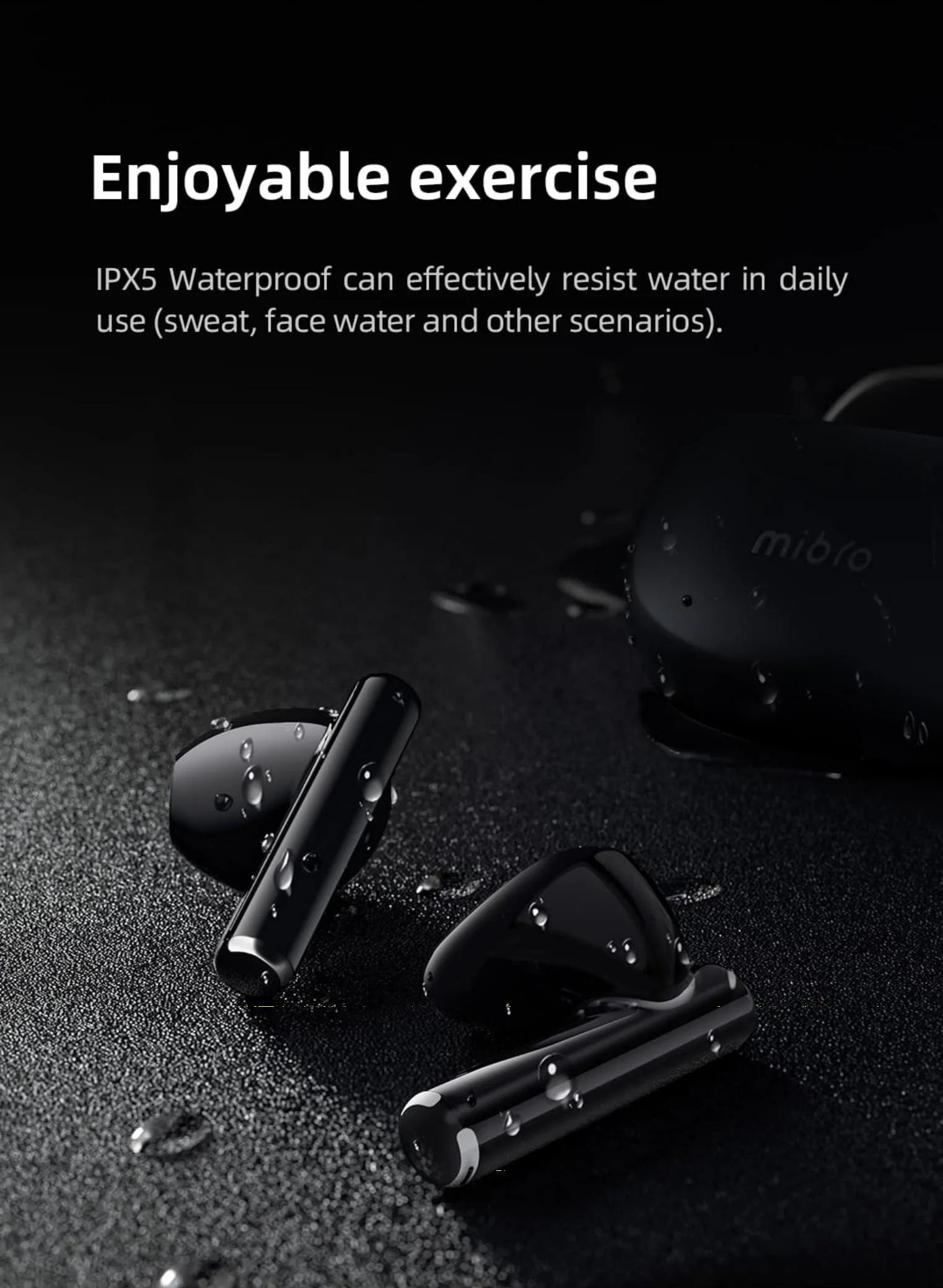 Mibro Earbuds2 TWS Bluetooth 5.3 IPX5 Waterproof ENC HD Call Headphones HiFi Touch Control Noise Reduction Wireless Earphones