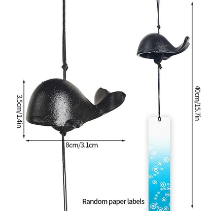Japanese Wind Chimes Cast Iron Feng Shui Wind Bells Good Luck Hanging Pendant Indoor Outdoor Temple Home Garden Decoration