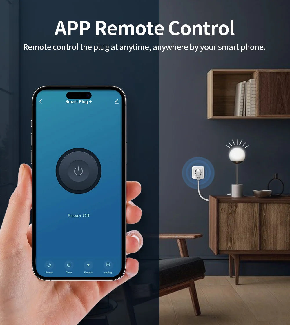 TNCE TUYA Smart Plug WiFi/Zigbee Socket EU 16A/20A With Power Monitor Timing Function Voice Control Works With Alexa GoogleHome